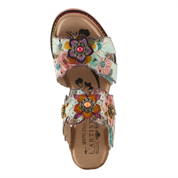 油彩「Lifelong Friend」 L'Artiste by Spring Step Radiating Mint Multi – Village Shoe Inn