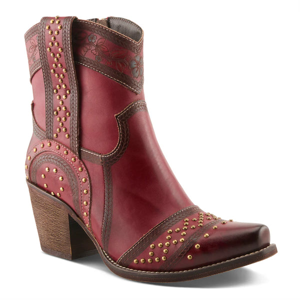 L'Artiste by Spring Step Saddleup Dark Red Multi – Village Shoe Inn
