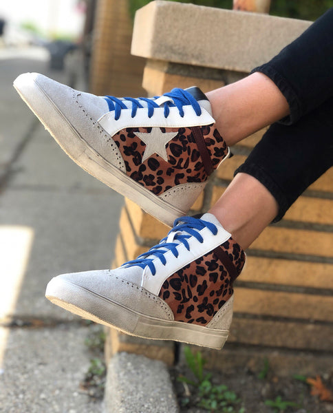 Star Struck Sneaker Leopard/Blue – Village Shoe Inn
