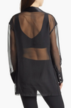 Mix Media Blazer Black