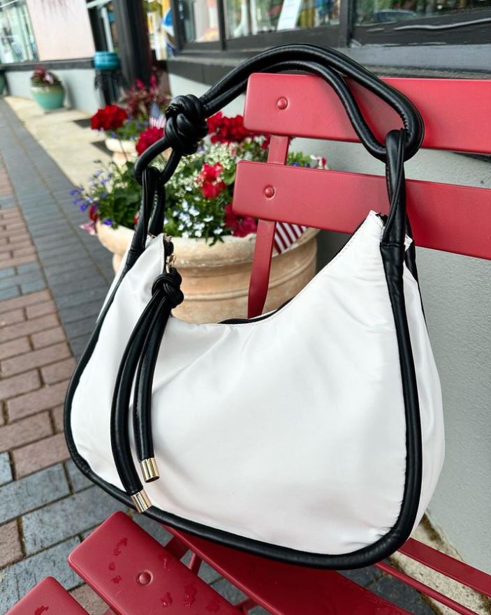 Ava Nylon Tote White