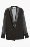 Mix Media Blazer Black