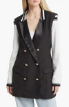 Varsity Blazer Black White