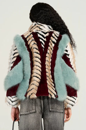 Inez Fur Coat Multi