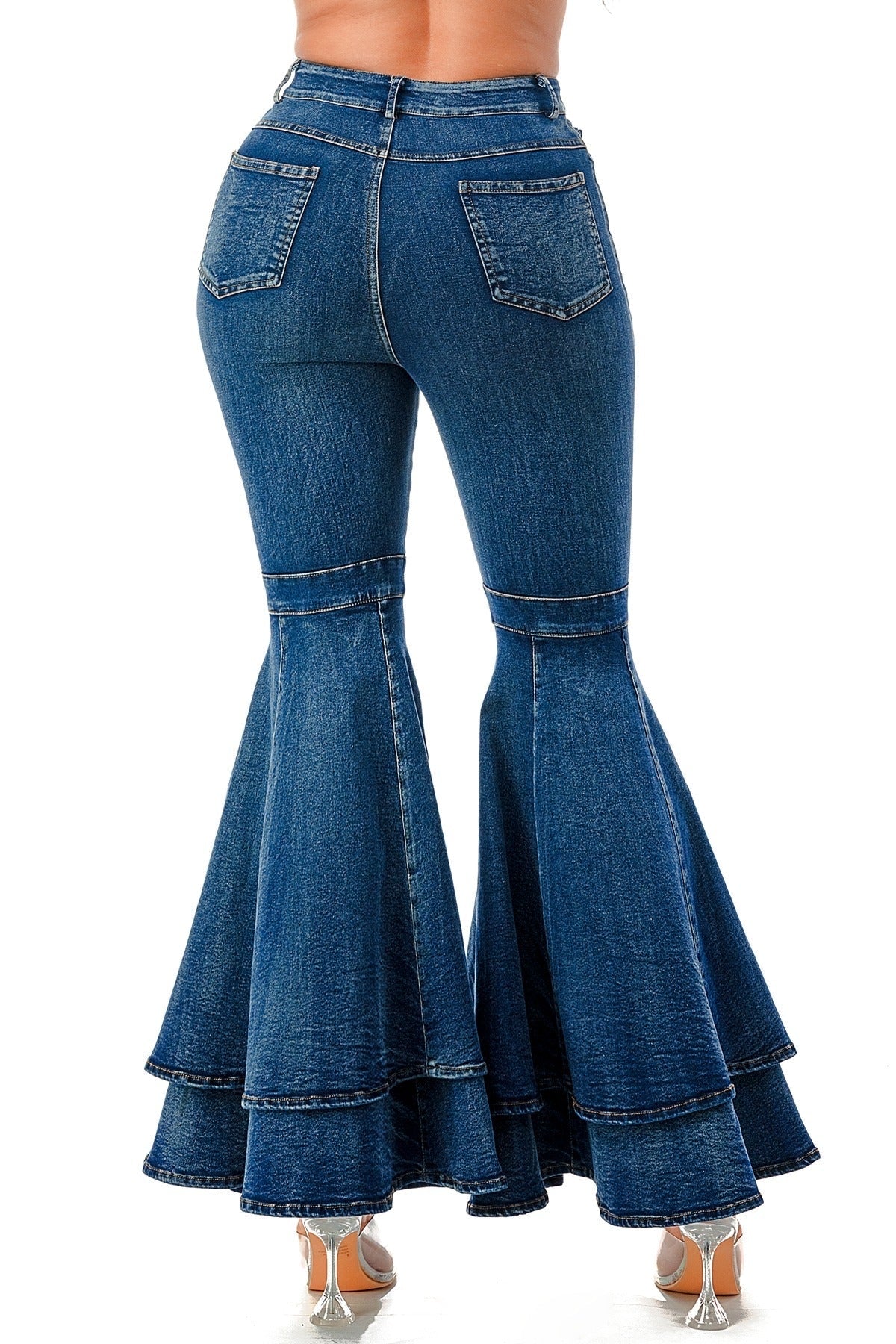 Men Boy Bell Bottom Jeans 60s Vintage Flared Denim Pants Retro Wide Leg  Trousers | eBay