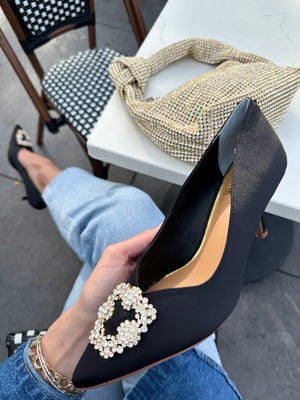 J Renee Ezara Black Satin