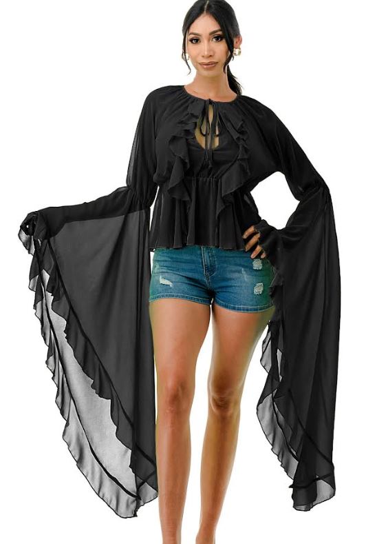 Witchy Top Black