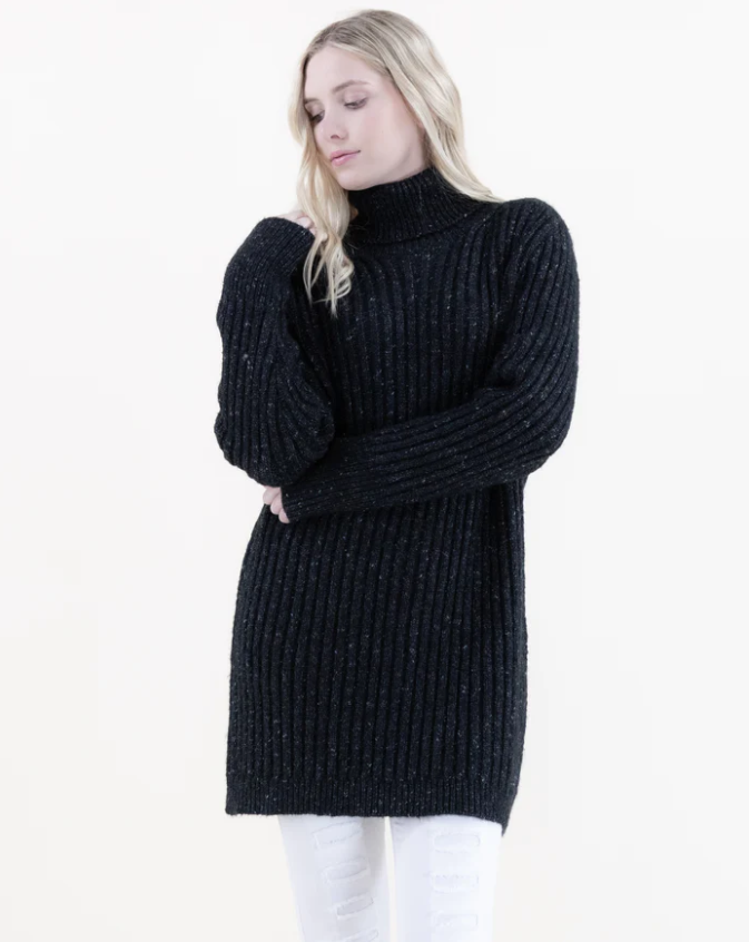 Amelia Sweater Dress Black