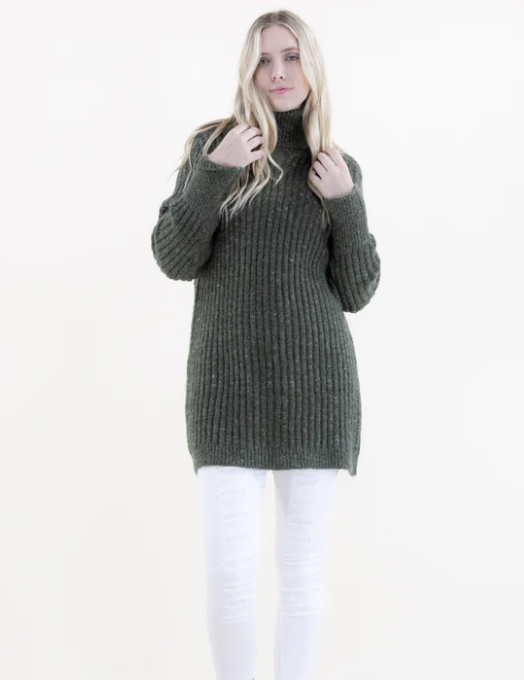 Amelia Sweater Dress Olive
