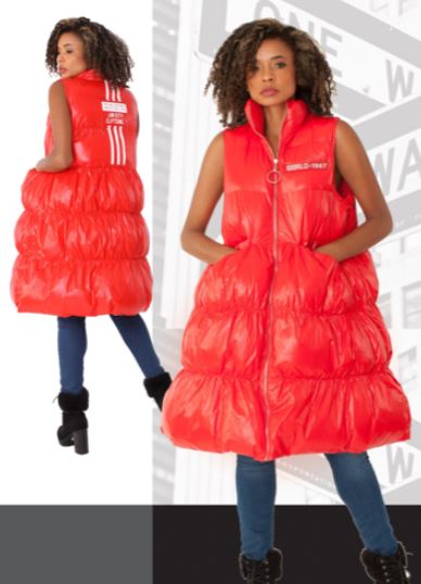 Lauren Puffer Vest Red