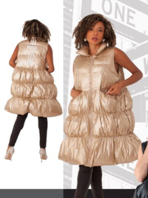 Lauren Puffer Vest Gold