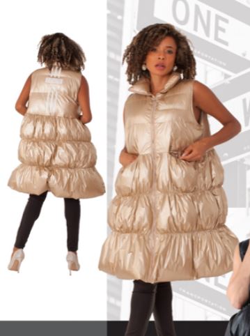 Lauren Puffer Vest Gold