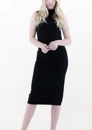Luna Sleeveless Sweater Dress Black