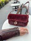Gloria Fur Bag Burgundy
