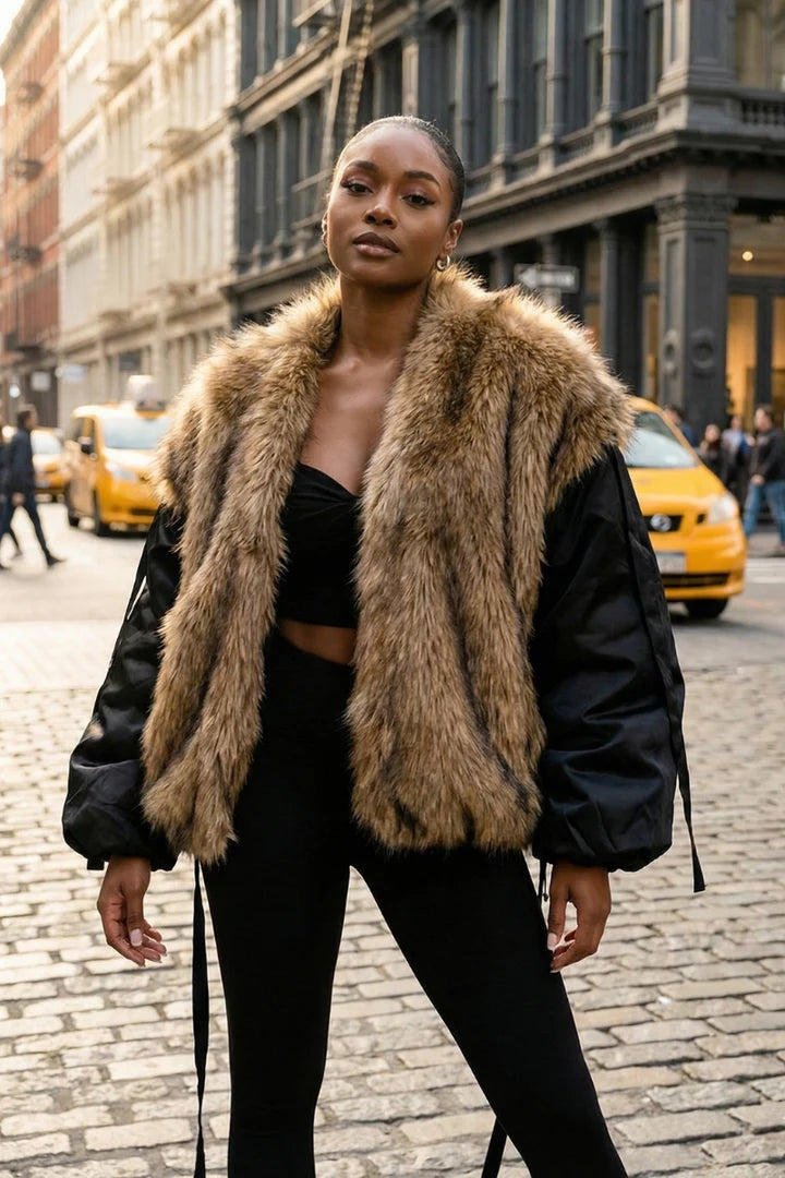 Erin Reversible Jacket Black/Brown