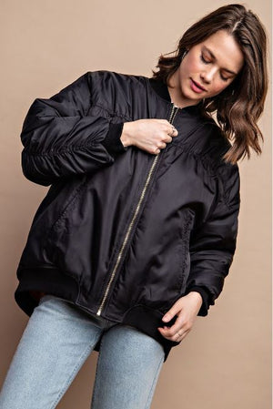 Sophia Bomber Jacket Black