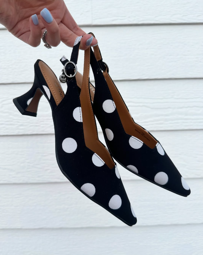 J. Renee Anara Black White Polka Dot