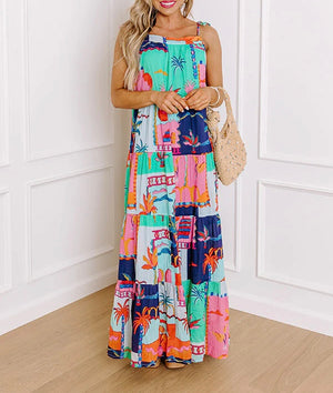 Hawaii Dress Blue Multi