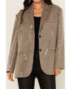 Rosita Sequin Plaid Blazer