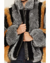 Azalea Wang Cora Coat Grey Multi
