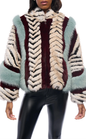 Inez Fur Coat Multi
