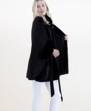 Siren Suede Cape Black