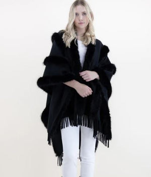 Fanni Fur Cape Black