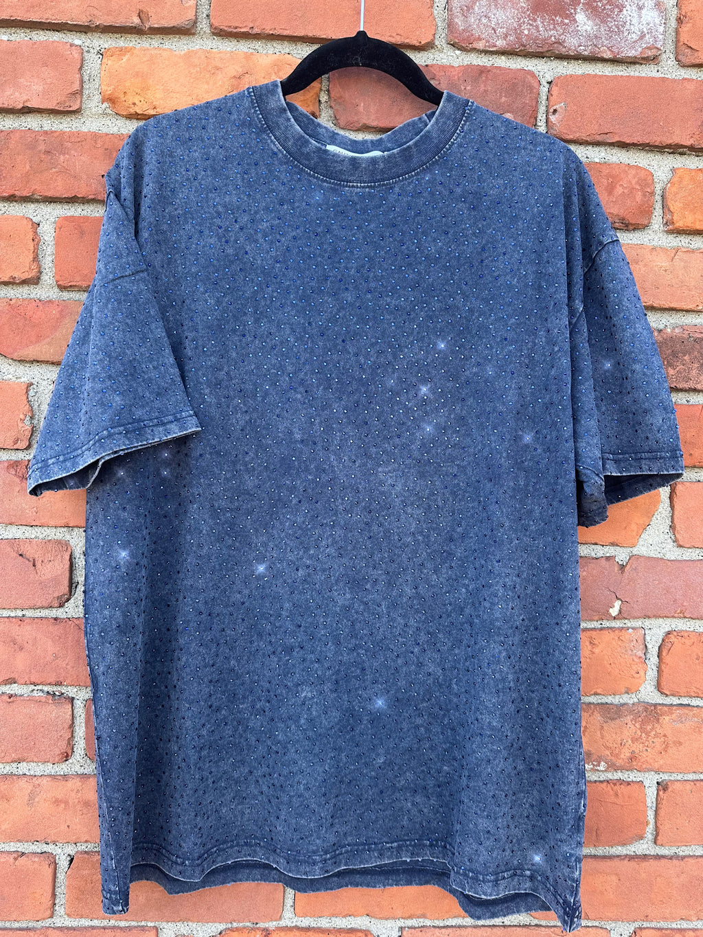 Parker Rhinestone T-Shirt Navy