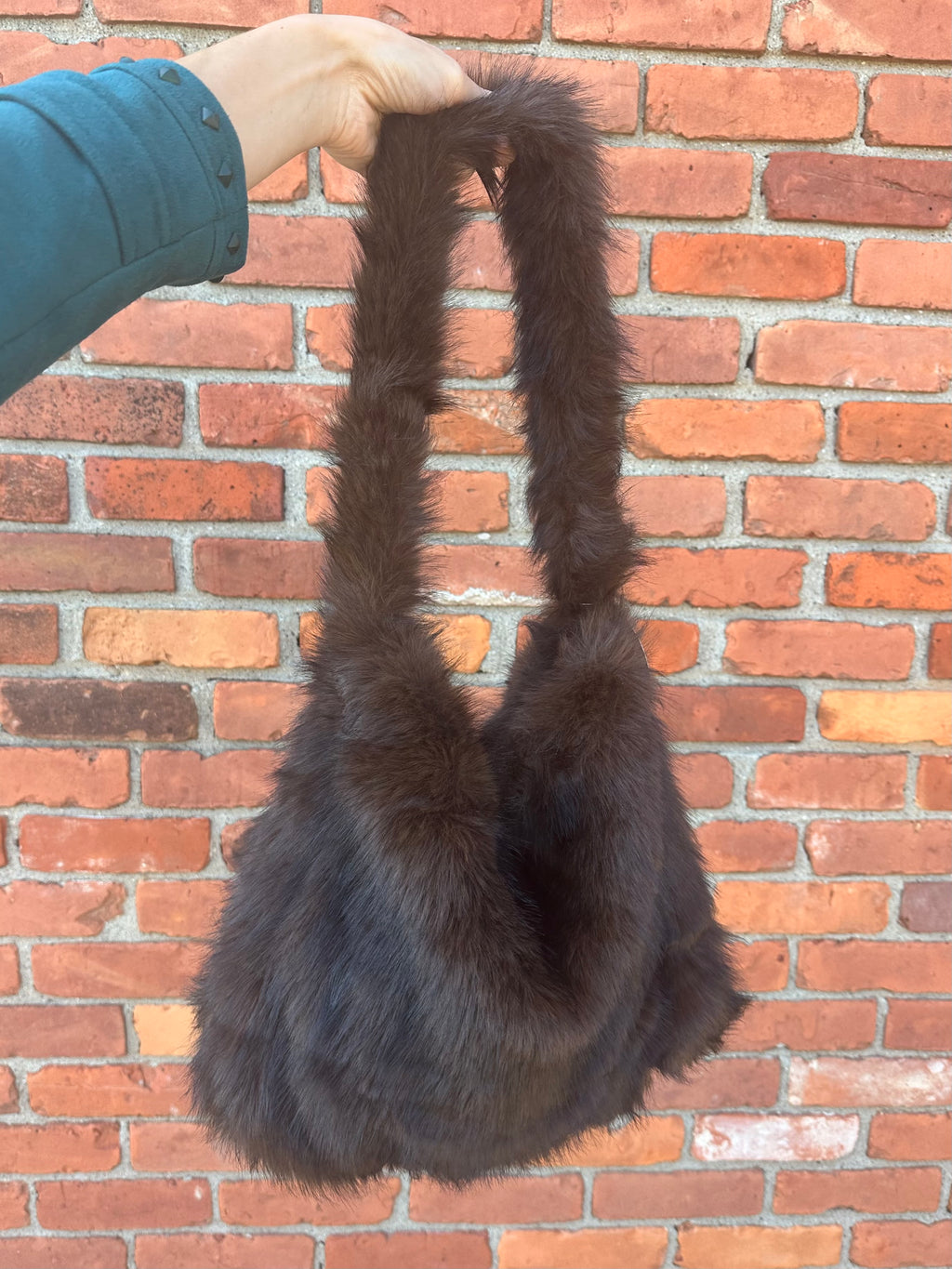 Evelyn Fur Bag Brown