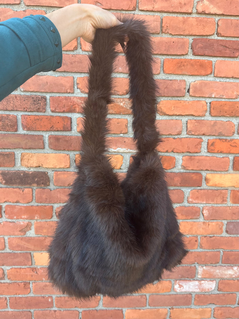 Evelyn Fur Bag Brown