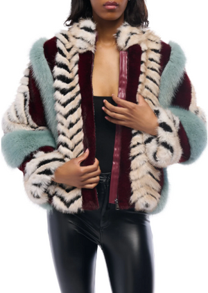 Inez Fur Coat Multi