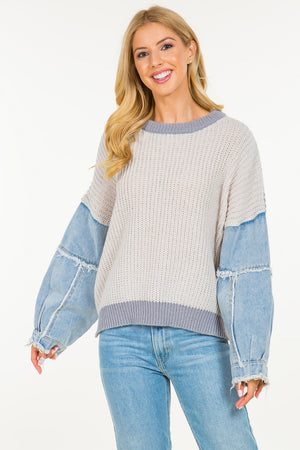 Aaron Sweater Denim Multi