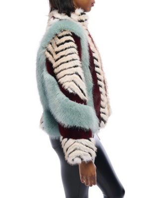 Inez Fur Coat Multi