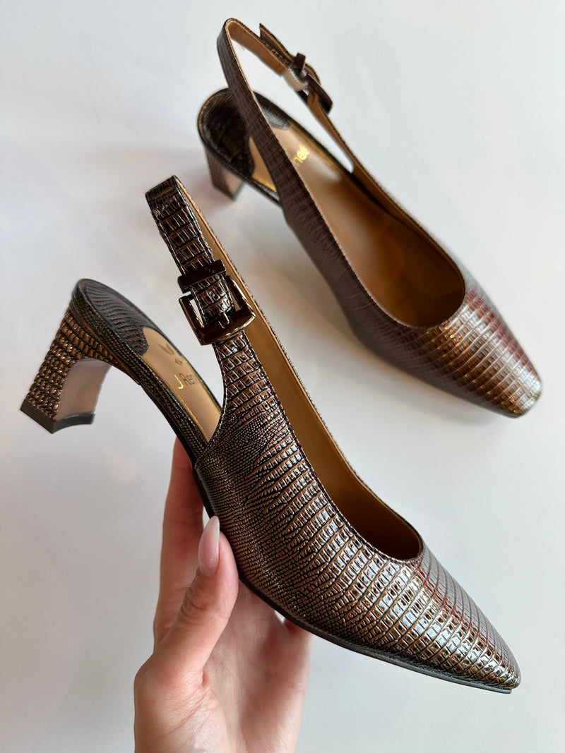 J Renee Hadyn Cognac Lizard