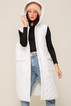Norlena Quilted Vest White