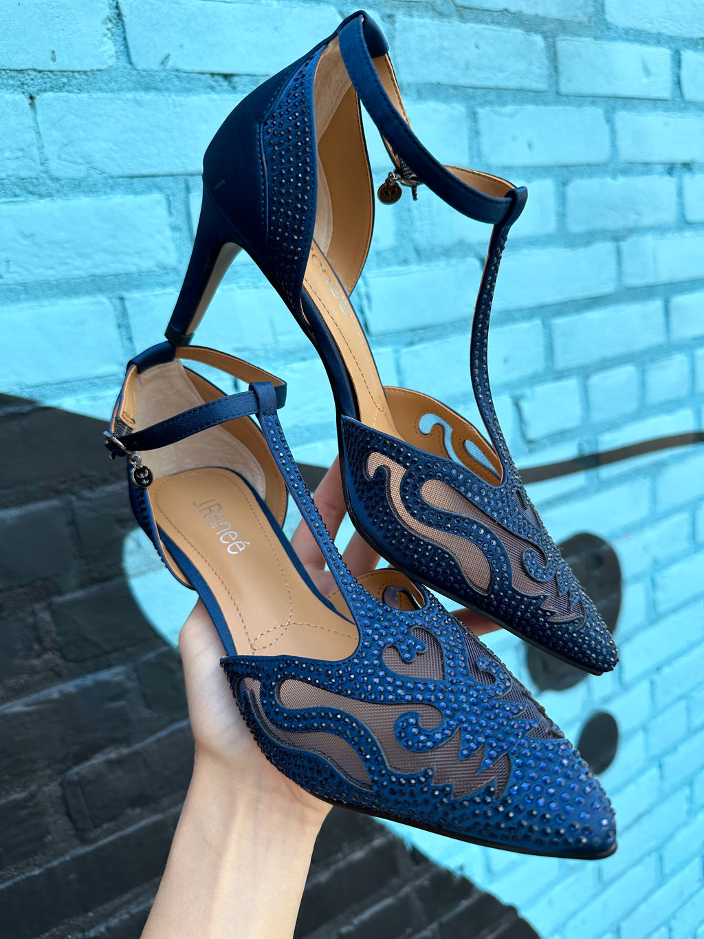 J. Renee Lisha Navy Satin