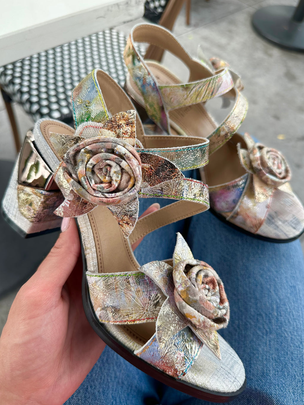 L'Artiste by Spring Step Flowerpower Yellow Multi – Village Shoe Inn