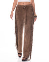 Kathy Fringe Pant Brown