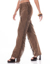 Kathy Fringe Pant Brown