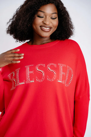 Blessed Sweater Red