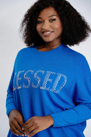 Blessed Sweater Blue