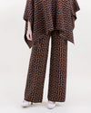 Shannon Cape Pant Set Black Camel