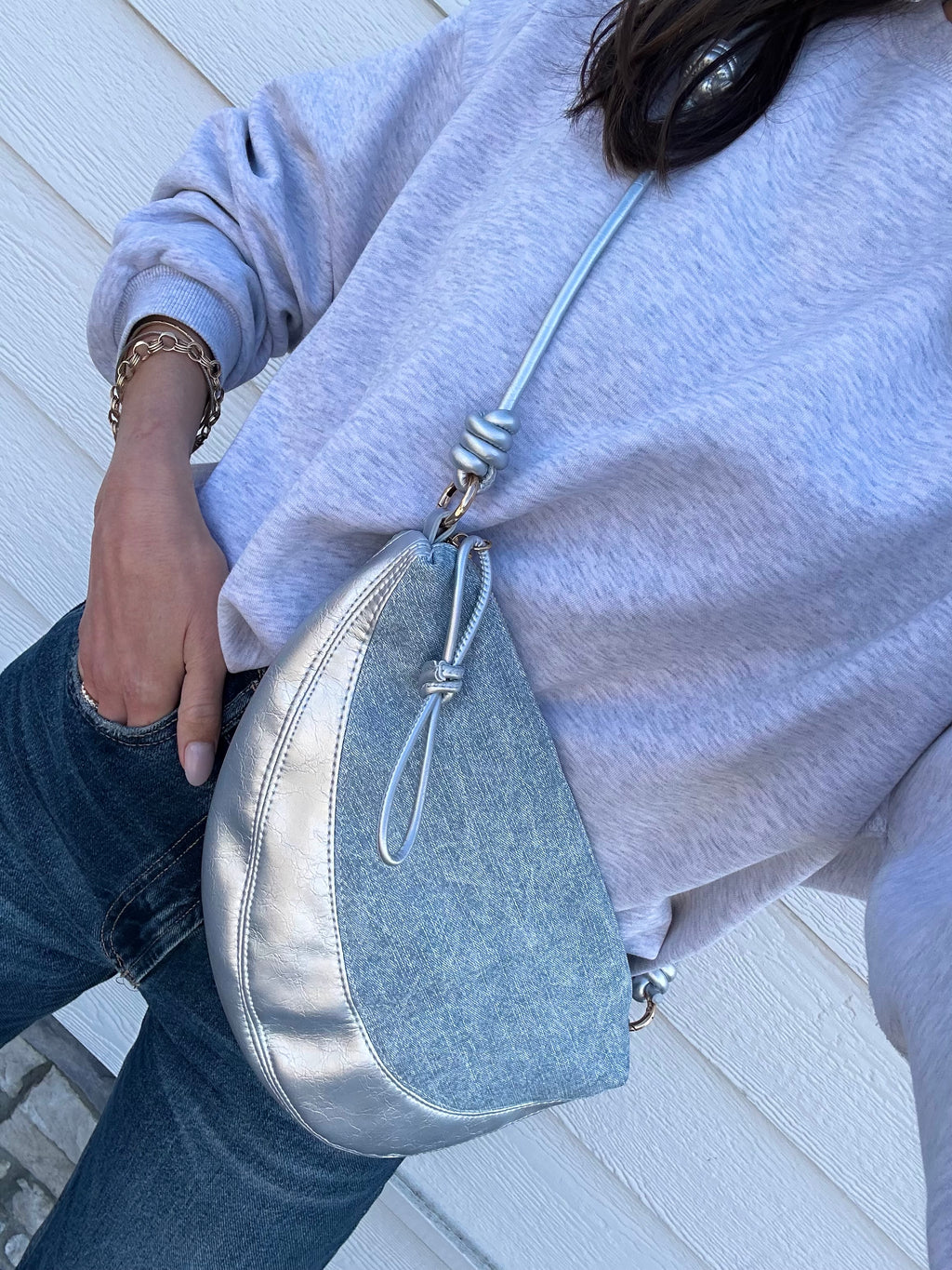 Josie Bag Denim Silver