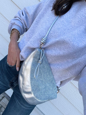 Josie Bag Denim Silver