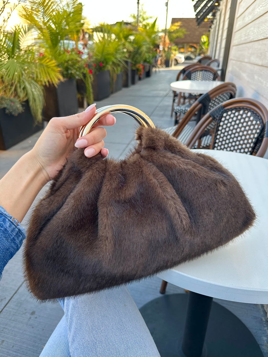 Keala Fur Bag Chocolate