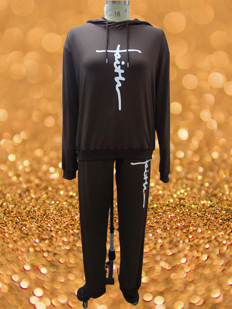 Faith Jogger Set Black