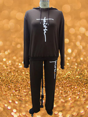 Faith Jogger Set Black