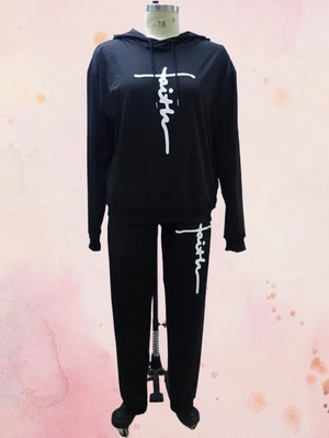 Faith Jogger Set Black