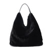 Chandler Fur Hobo Bag Black