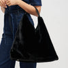 Chandler Fur Hobo Bag Black